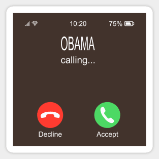 Obama Calling Sticker